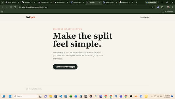 AfriSplit screenshot